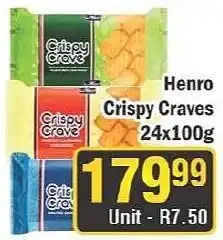 J&E Cash and Carry Henro Crispy Craves offer