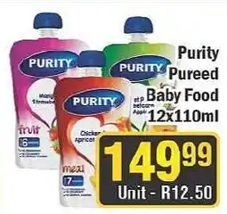 J&E Cash and Carry Purity Pureed Baby Food offer