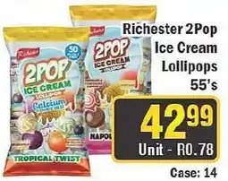 J&E Cash and Carry Richester 2Pop Ice Cream Lollipops offer