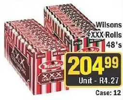 J&E Cash and Carry Wilsons XXX Rolls offer