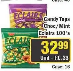 J&E Cash and Carry Candy Tops Eclairs 100's offer