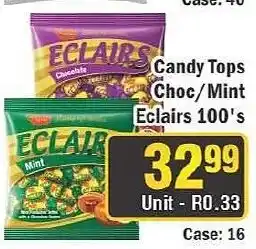 J&E Cash and Carry Candy Tops Eclairs 100's offer