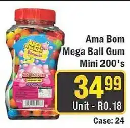 J&E Cash and Carry Ama Bom Mega Ball Gum Mini 200's offer