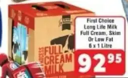 DB Cash And Carry First Choice Long Life Milk offer