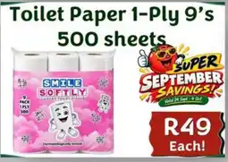 Foodeez Toilet Paper 1-Ply 9's offer