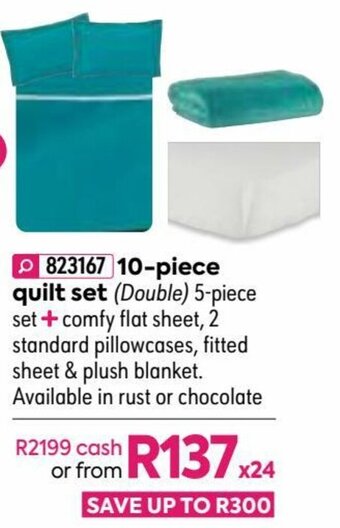 HomeChoice 10-Piece Quilt Set offer