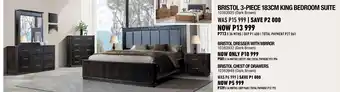 BRISTOL 3-PIECE 183CM KING BEDROOM SUITE