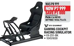 Home Corp VX GAMING GAMING COCKPIT RACING SIMULATOR offer