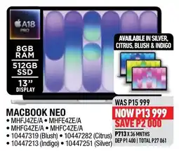 Home Corp MACBOOK NEO offer