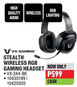 Home Corp VX GAMING STEALTH WIRELESS RGB GAMING HEADSET offer