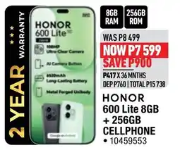 Home Corp HONOR 600 Lite 8GB + 256GB CELLPHONE offer