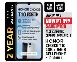 Home Corp HONOR CHOICE T10 offer