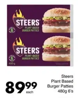 Save Steers Plant Based Burger Patties offer