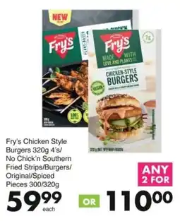 Save Fry's Chicken Style Burgers/ No Chick'n Southern Fried Strips/Burgers/ Original/Spiced Pieces offer