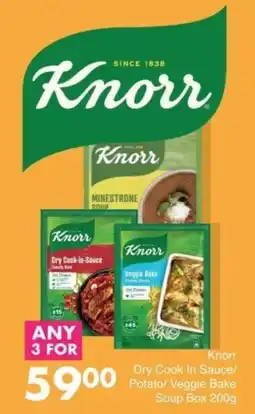 Save Knorr Dry Cook In Sauce/ Potato/ Veggie Bake Soup Box offer
