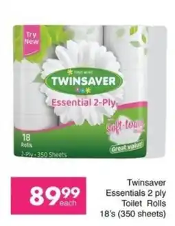 Save Twinsaver Essentials 2 ply Toilet Rolls offer