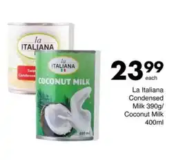 Save La Italiana Condensed Milk / Coconut Milk offer