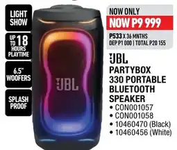 Home Corp JBL PARTYBOX 330 PORTABLE BLUETOOTH SPEAKER offer