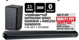 Home Corp Volkano Supersonic Series Soundbar + Wireless Subwoofer offer