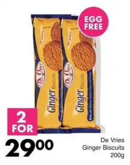 Save De Vries Ginger Biscuits offer