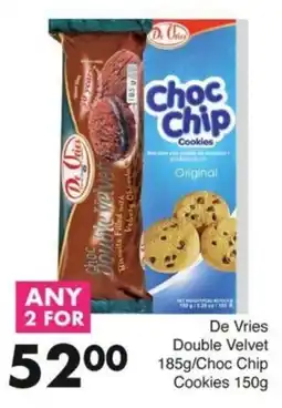 Save De Vries Double Velvet Choc Chip Cookies offer