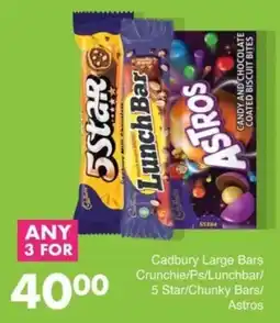Save Cadbury Large Bars offer