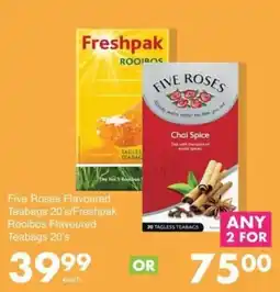 Save Five Roses Flavoured Teabags/ Freshpak Rooibos Flavoured Teabags offer