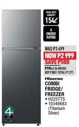 Home Corp Hisense COMBI FRIDGE/FREEZER offer