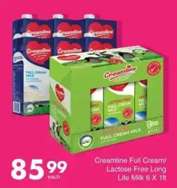 Save Creamline Full Cream/ Lactose Free Long Life Milk offer