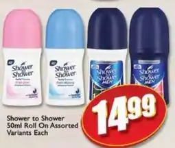 A5 Cash & Carry Shower to Shower Roll On Assorted offer