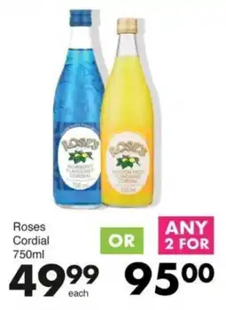 Save Roses Cordial offer