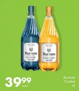 Save Burtons Cordial offer