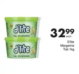 Save D'lite Margarine Tub offer