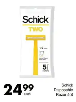 Save Schick Disposable Razor 5'S offer
