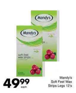 Save Mandy's Soft Feel Wax Strips Legs offer