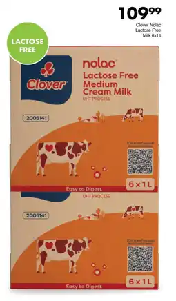 Save Clover Nolac Lactose Free Medium Cream Milk offer