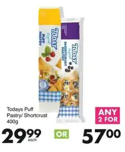 Save Todays Puff Pastry/ Shortcrust offer