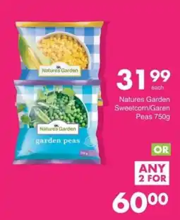 Save Natures Garden Sweetcorn/Garen Peas offer
