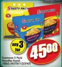 A5 Cash & Carry Fastmove 5 Pack Noodles offer