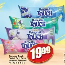A5 Cash & Carry Personal Touch Fabric Softener Assorted offer