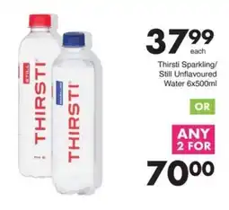 Save Thirsti Sparkling/Still Unflavoured Water offer