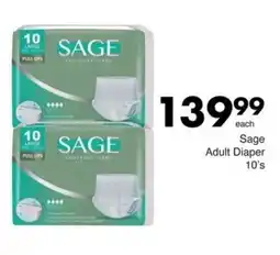 Save Sage Adult Diaper 10's offer