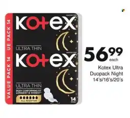 Save Kotex Ultra Duopack Night offer