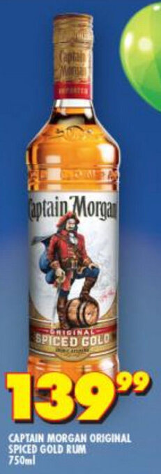 Shoprite Liquor Captain Morgan Original Spiced Gold Rum 750ml offer