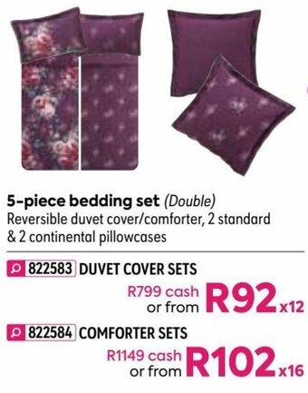 HomeChoice Comforter Sets offer