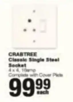 Build It CRABTREE Classic Single Steel Socket offer
