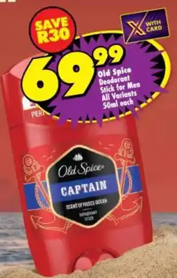 Shoprite Old Spice Deodorant Stick for Men offer