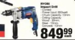 Build It RYOBI Impact Drill offer
