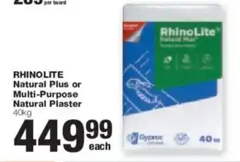 RhinoLite Natural Plus or Multi-Purpose Natural Plaster