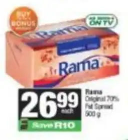 KwikSpar Rama Original 70% Fat Spread offer
